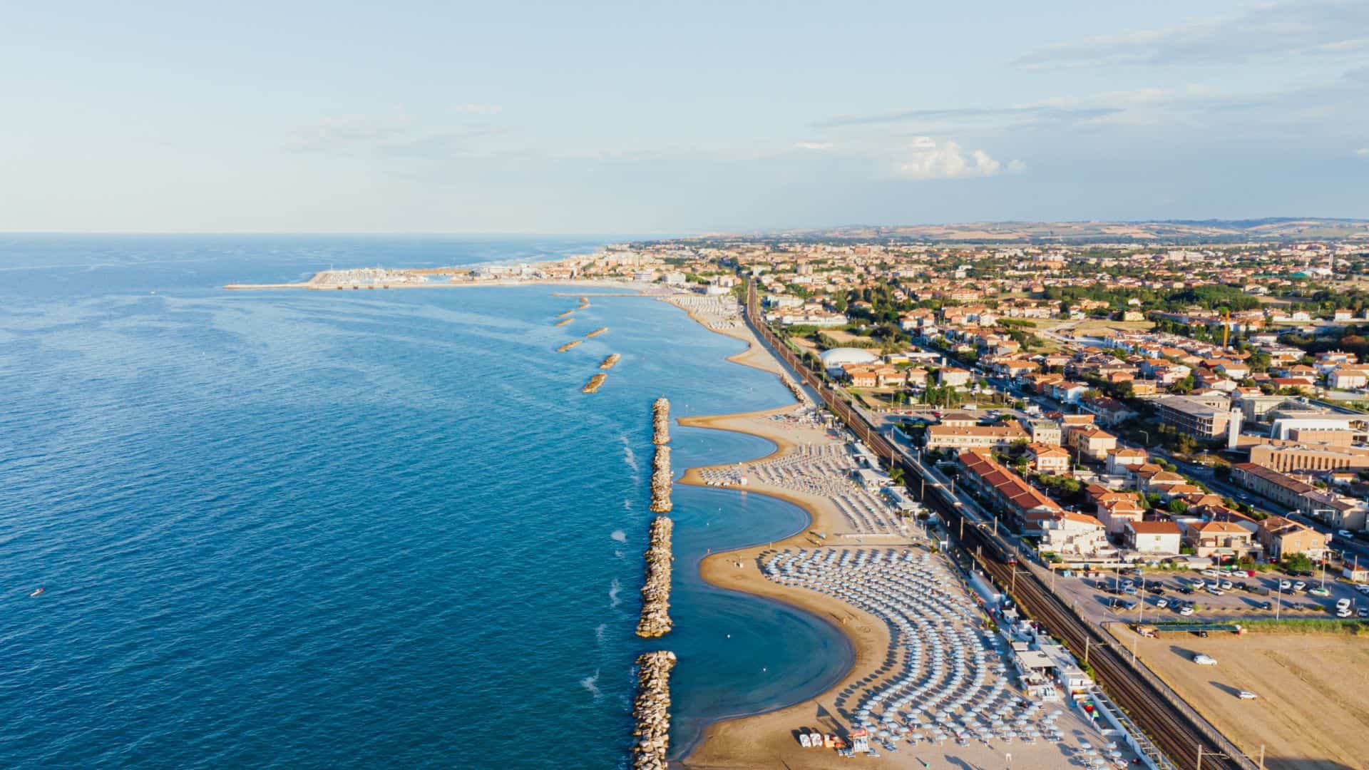 La città di Fano vista dall'alto