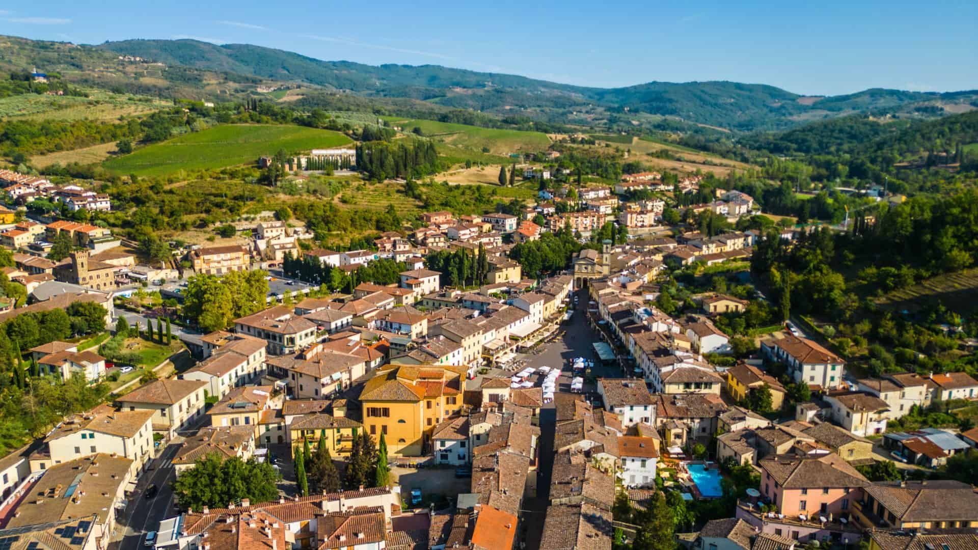 Vista panoramica su Greve in Chianti