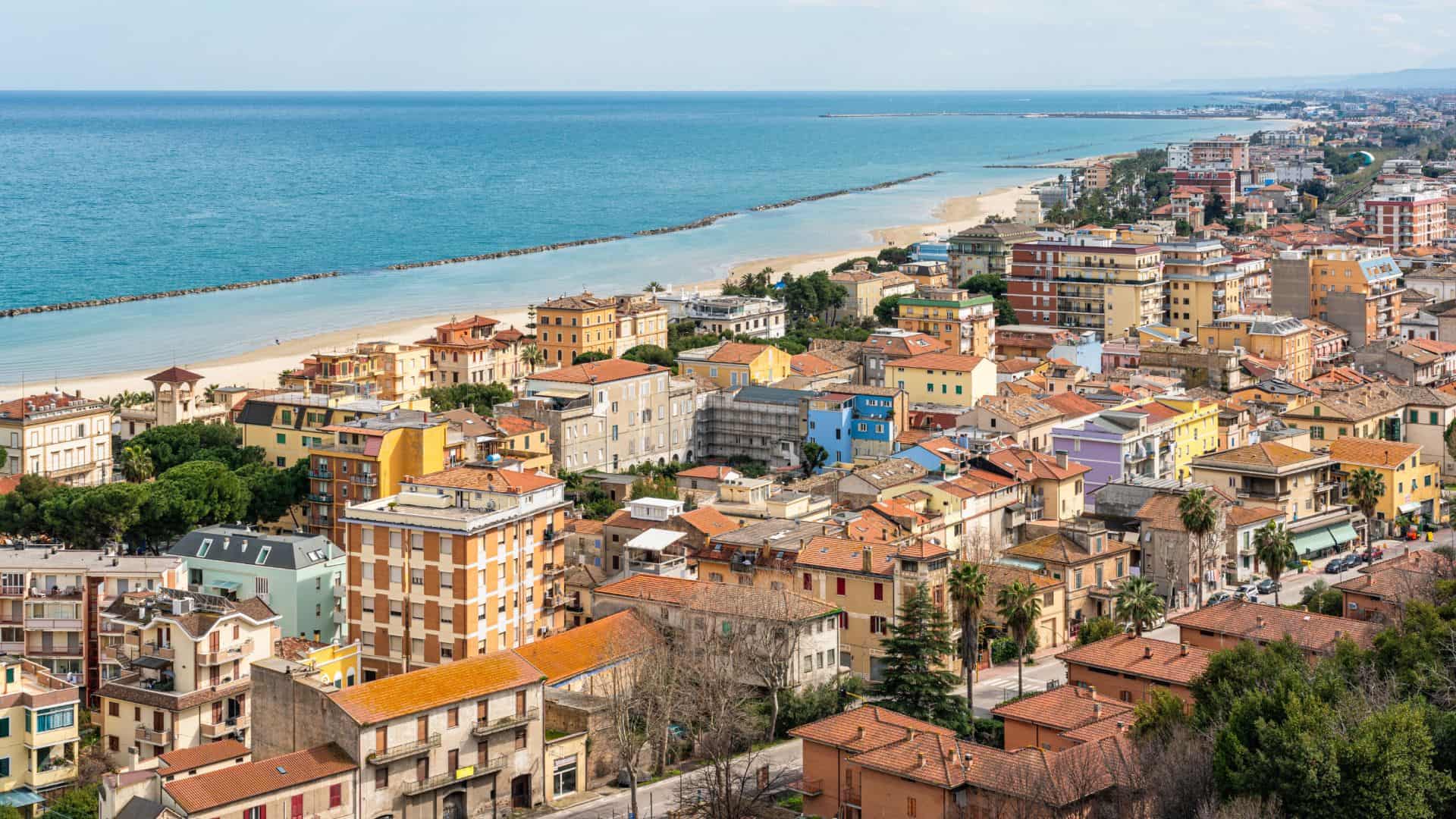 La città di Grottammare vista dall'alto