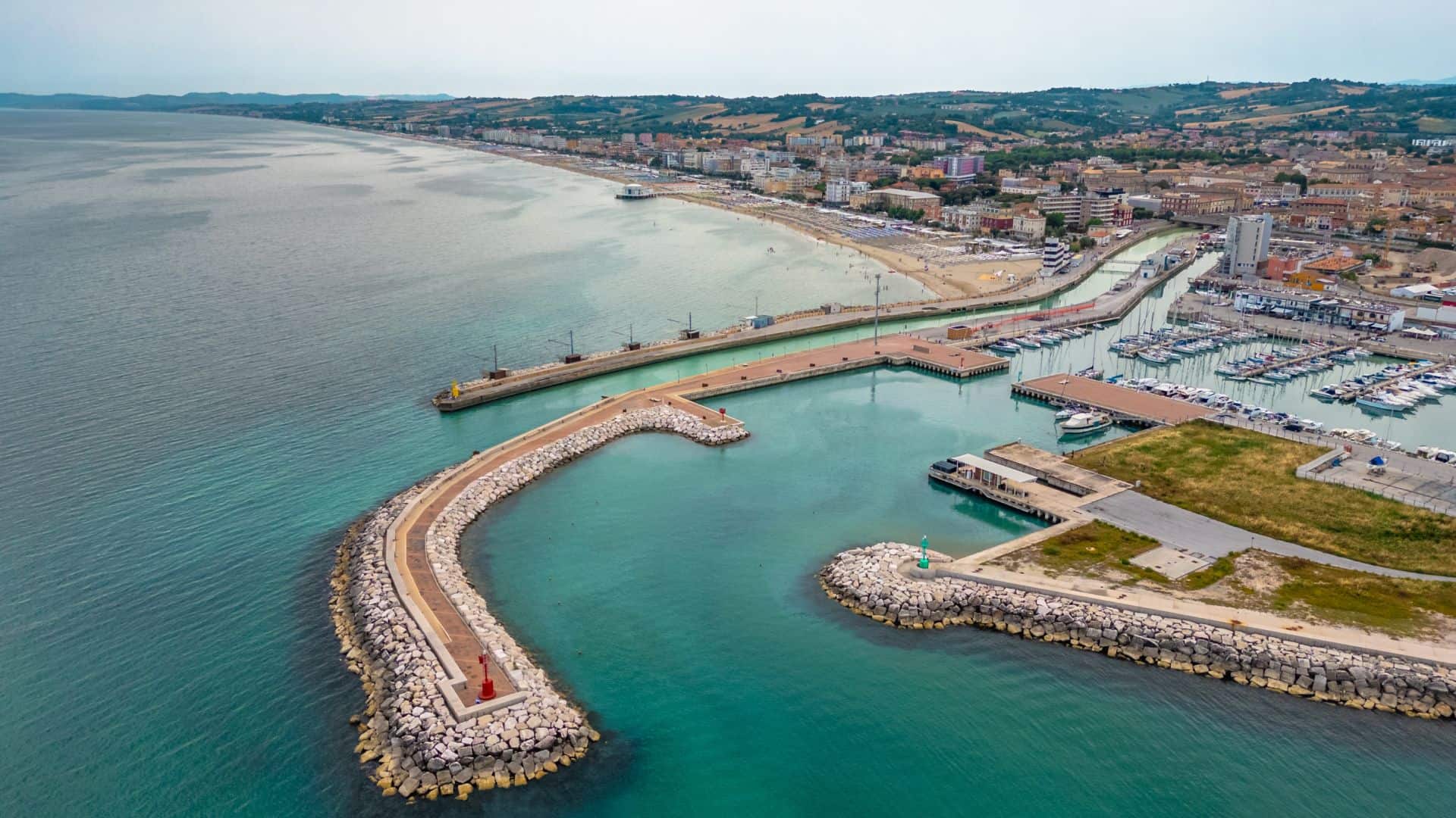 La città di Senigallia vista dall'alto