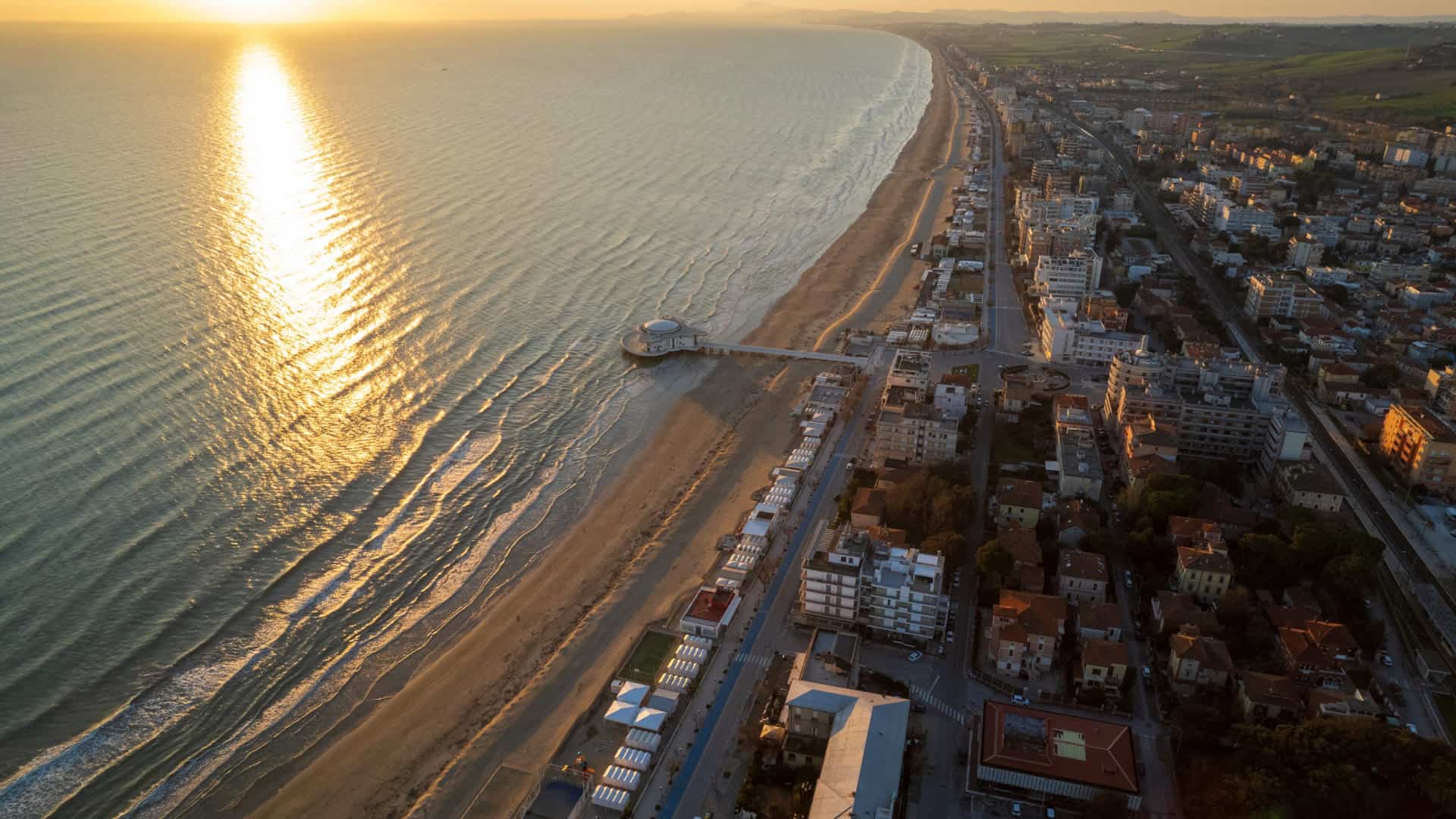 La costa di Senigallia vista dall'alto