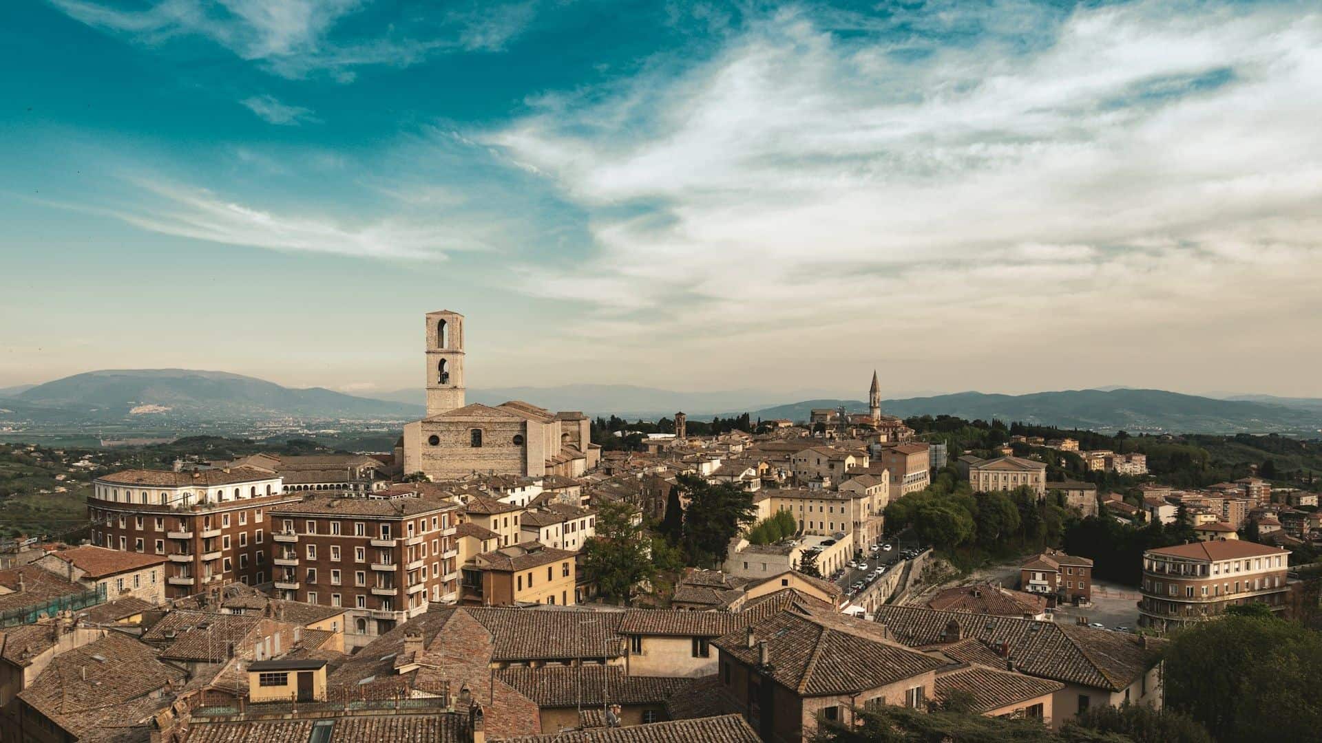 La città di Perugia in inverno. Foto di mauro grazzi