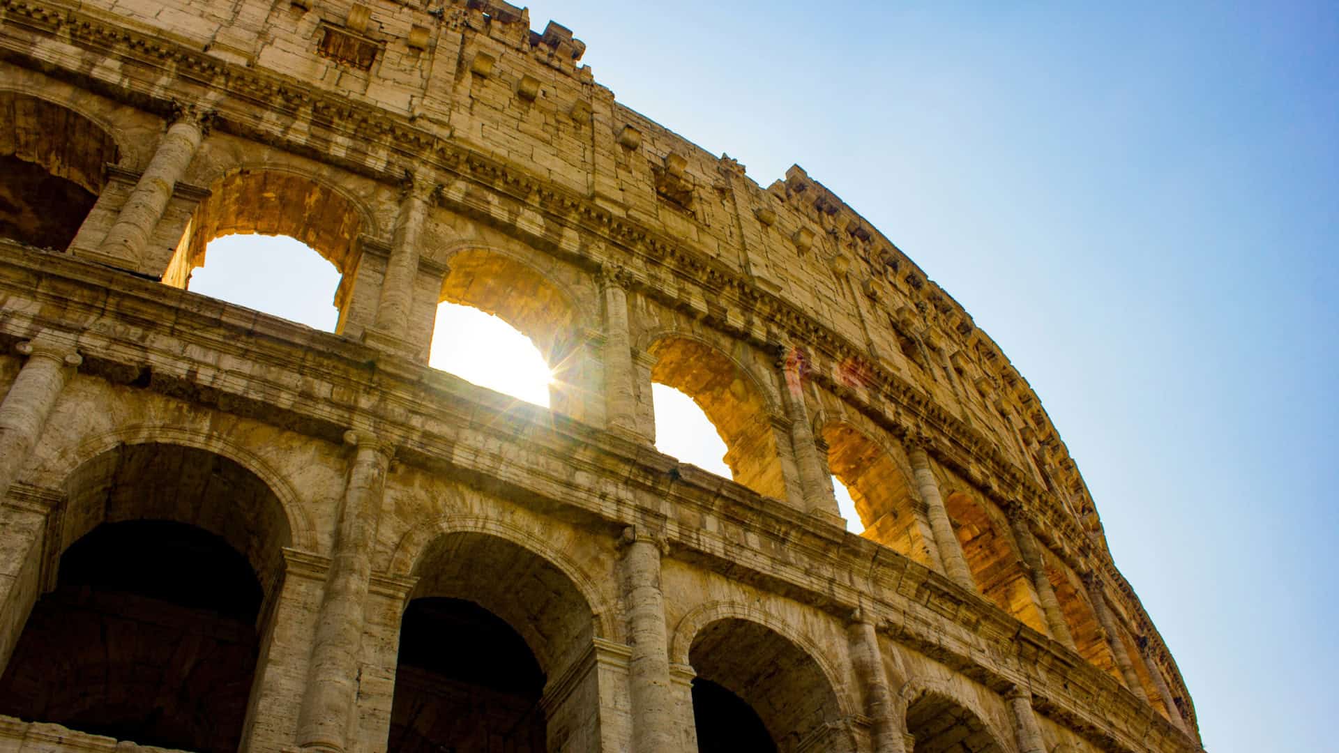 Primo piano del Colosseo di Roma