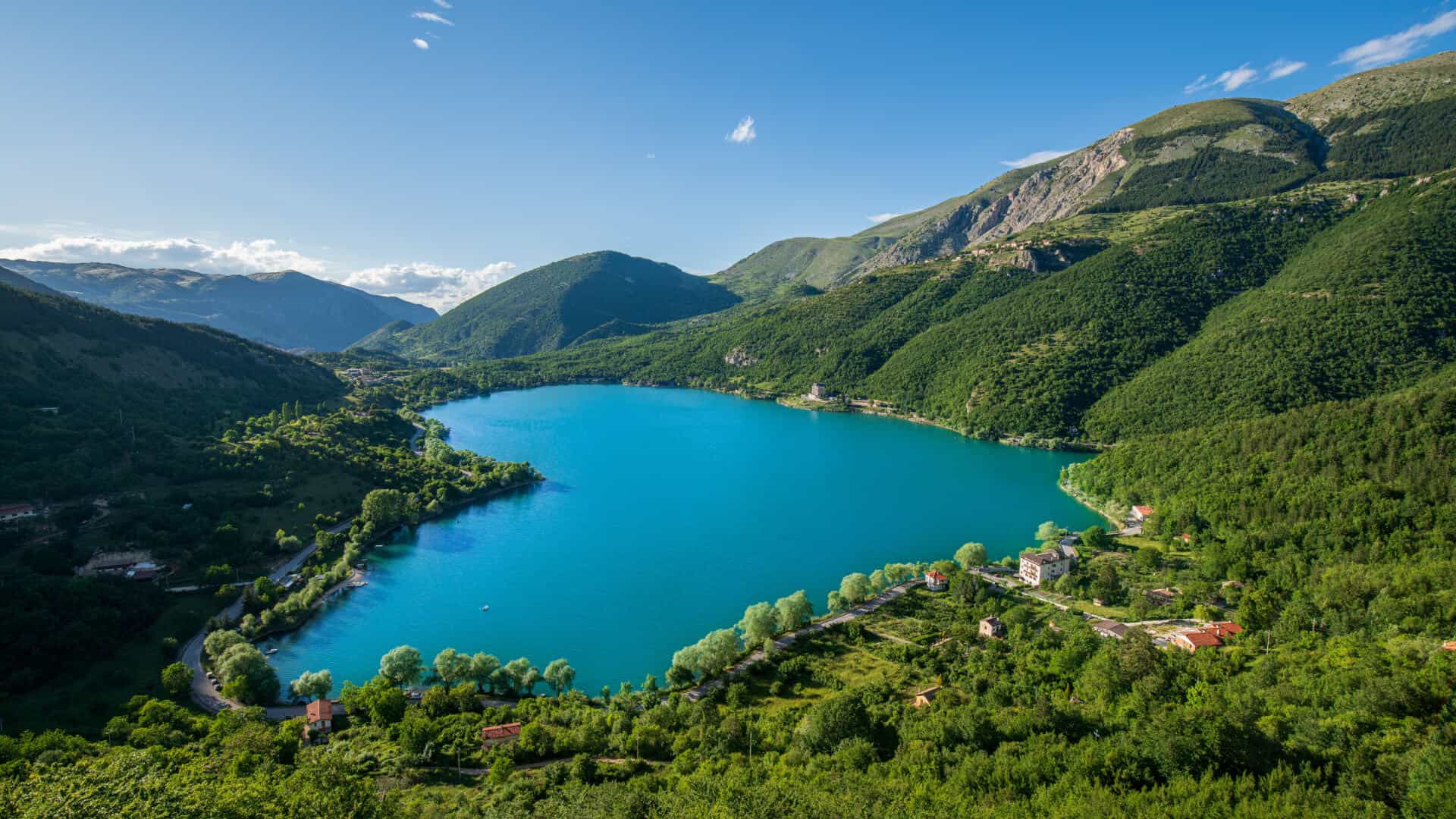 Scanno-See von oben gesehen