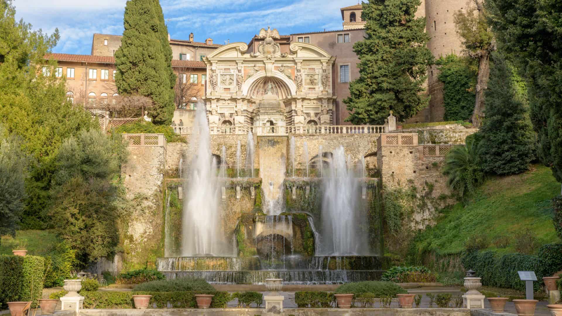Fontana nel parco di Tivoli