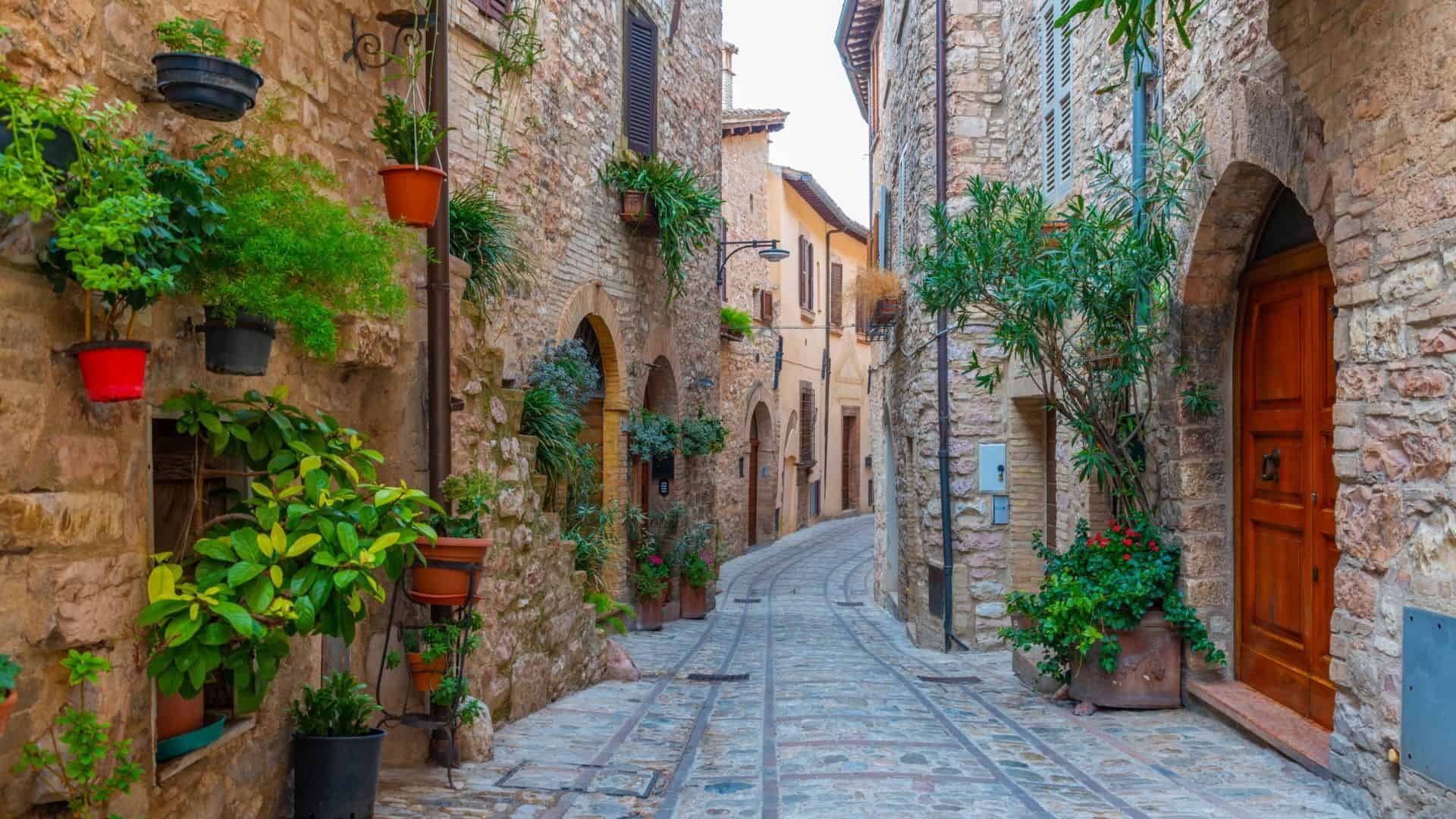 Historic alley in the city of Spello