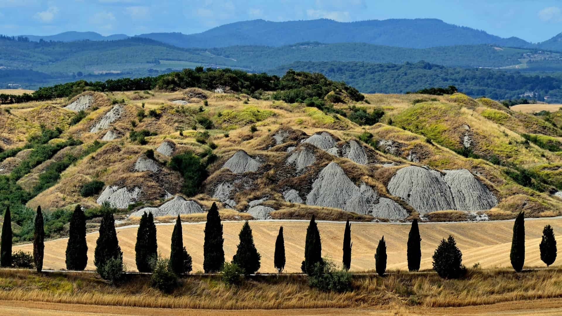 Vista panoramica sulle Crete Senesi