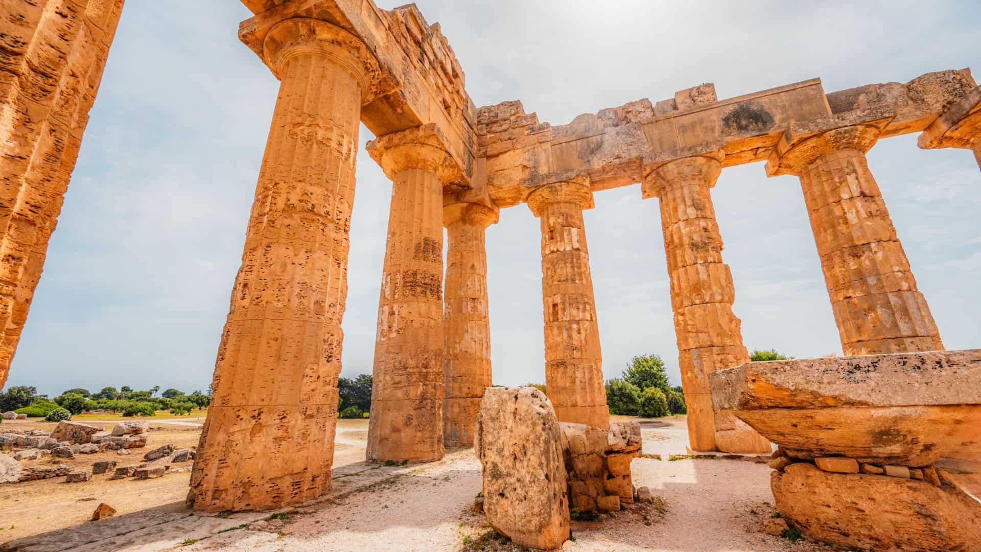 Templio della città di Selinunte in Sicilia