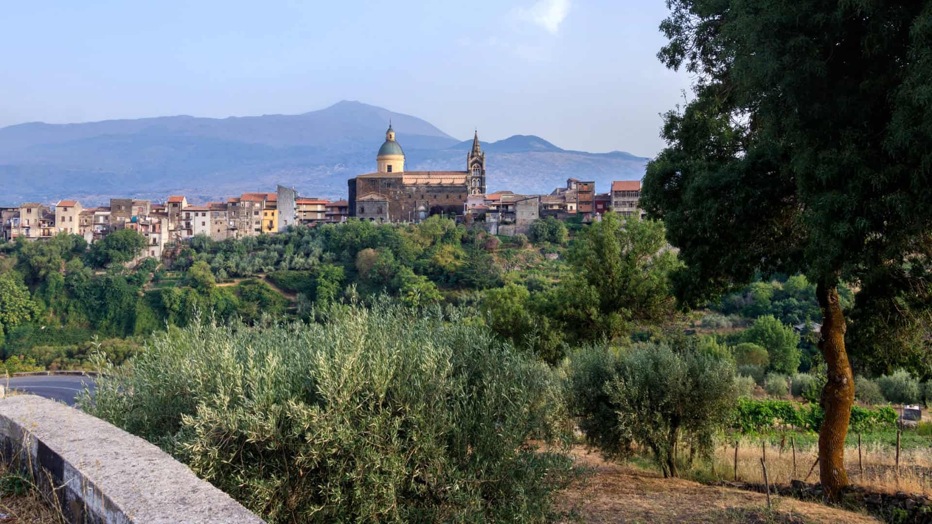 Vista panoramica su Randazzo in Sicilia