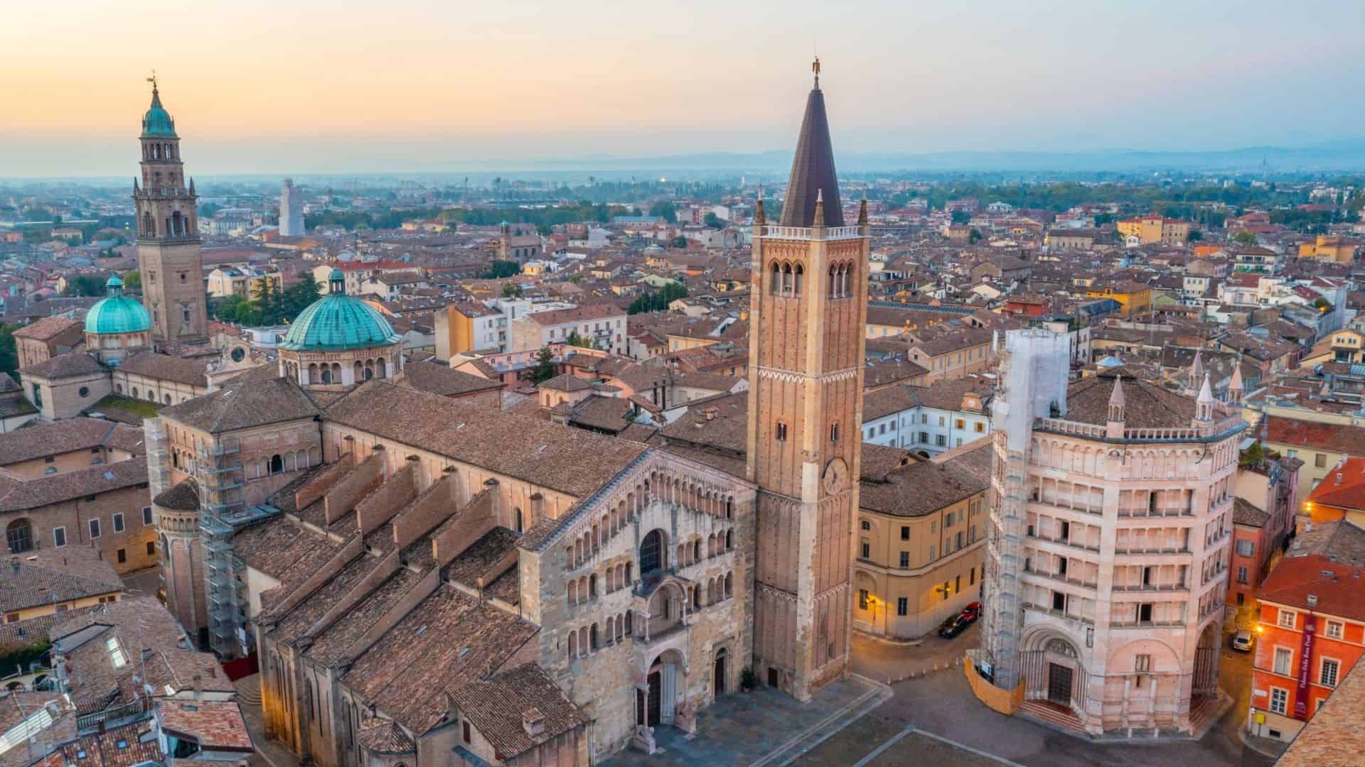 The city of Parma seen from above